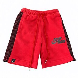 Jordan Jumpman Red Black Mesh Trim Athletic Shorts Youth Medium